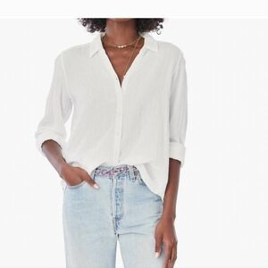 XIRENA scout shirt top in white Size XS